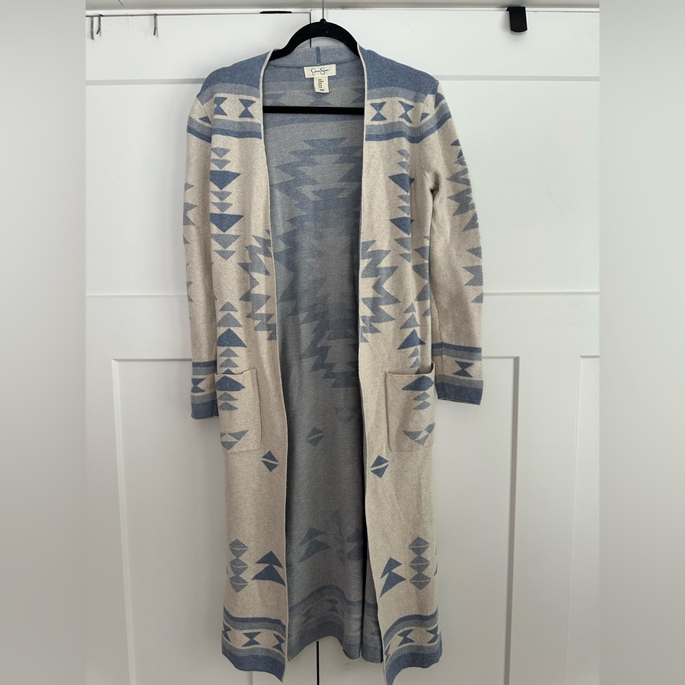 Jessica Simpson Long Aztec Duster Cardigan Size Medium